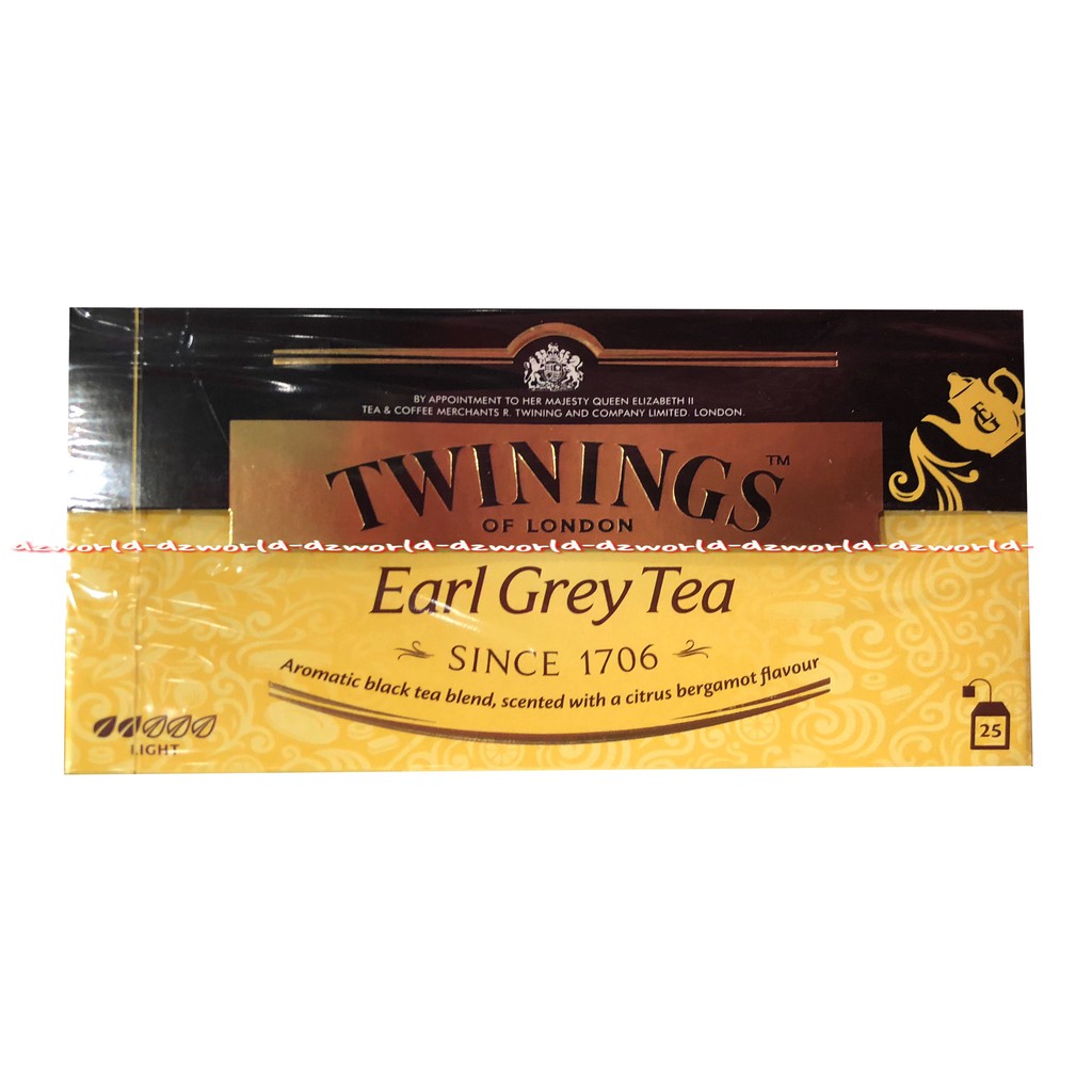 Twinings Earl Grey Tea Teh 25 Bags Minuman Kesehatan Teh Herbal Teh Hitam Dengan Lemon Bergamot.Teh Twining Earlgrey Tea