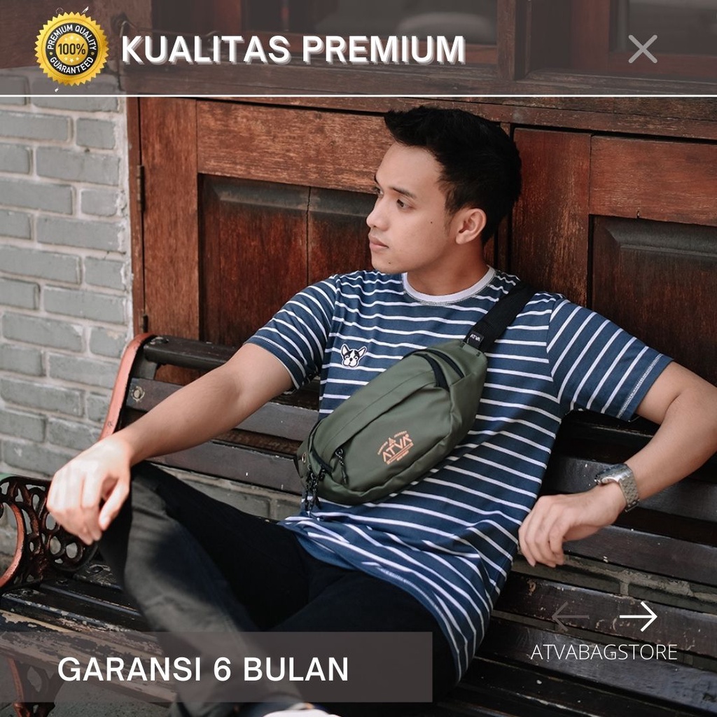 Tas Selempang Pria Pinggang Slingbag Mini Kecil Sport Import Dewasa Westbag Cowok Cewek Wanita A17