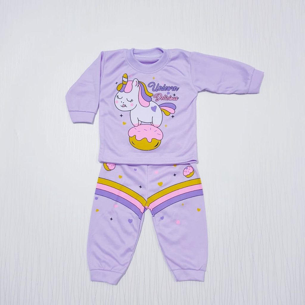 Piyama Anak  ukuran 3 - 12 Bulan / Baju Tidur Anak / Setelan Baju Tidur Panjang / Baby Alicia