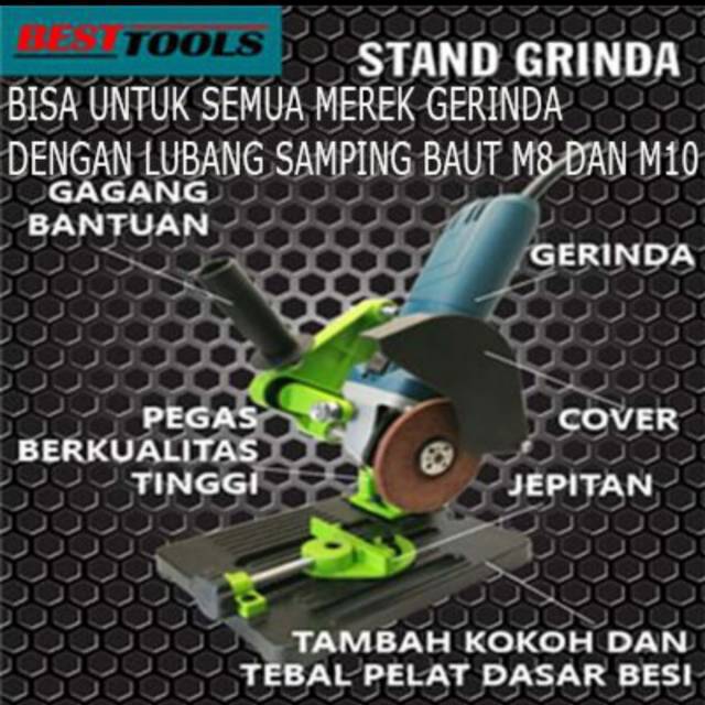 BESTTOOLS Dudukan Gerinda Tangan Menjadi Mesin Gerinda Potong Duduk Angle Grinder Stand Holder