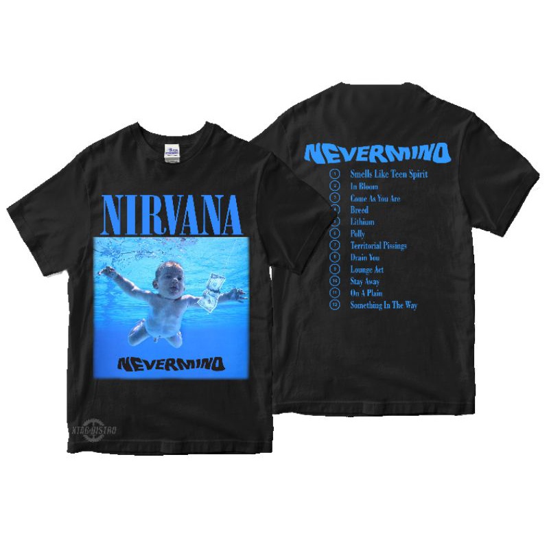 Kaos NIRVANA - NEVERMIND HITAM / Premium Tshirt NIRVANA / nevermind / angelic / in utero