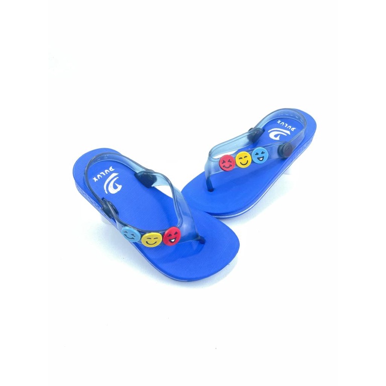 Sandal Jepit Anak Perempuan Karakter Emoji Smile / Sandal Jepit Karet Anak Cewek Tali Belakang Merek Dulux Ukuran 20-25 DX-397E
