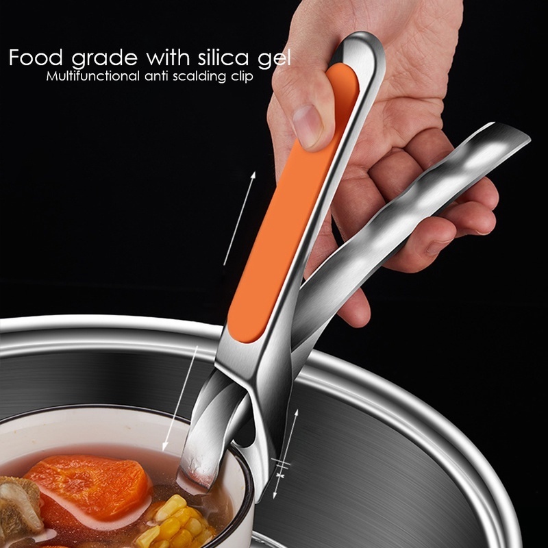 Klip Penjepit Mangkuk / Wadah Makanan Dengan Bahan Stainless Steel Anti-slip