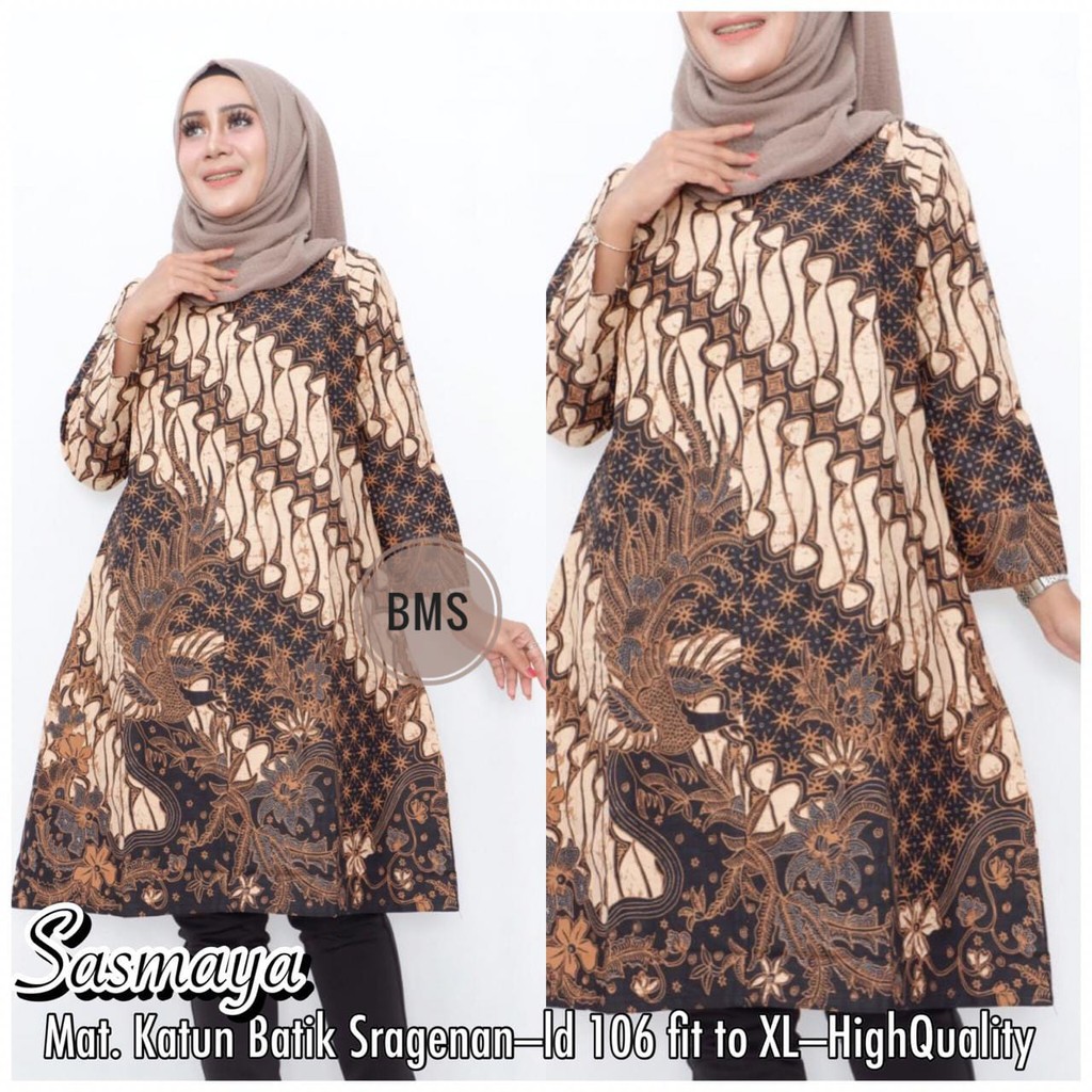 Sasmaya ORI BMS atasan batik katun batik modern seragam batik solo batik kerja