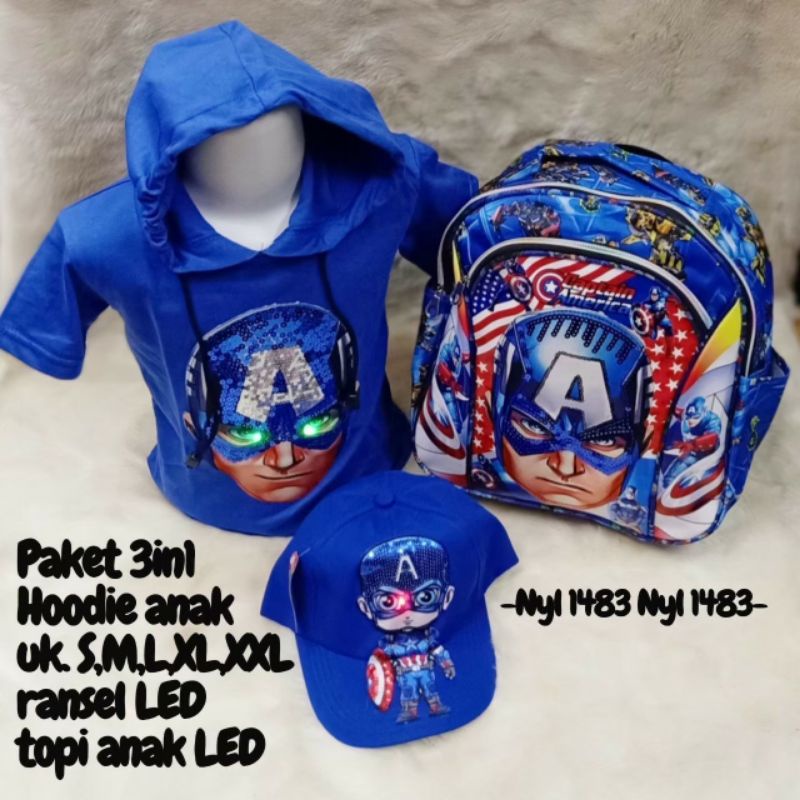 Tas LED  Ransel anak laki laki karakter  Tas murah