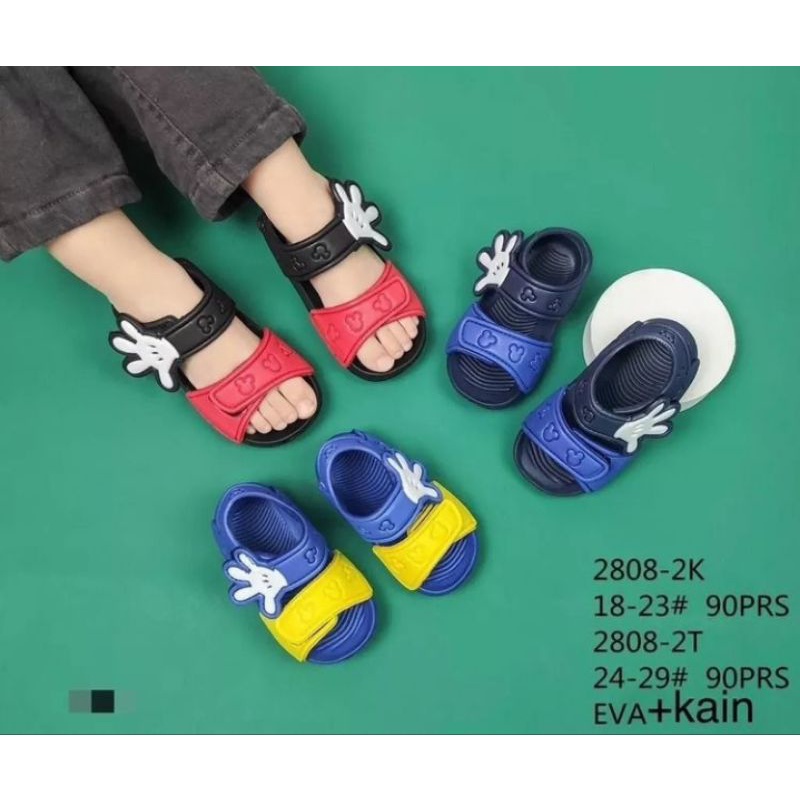 Sandal Sepatu jelly anak laki laki mickey Boy 19-24
