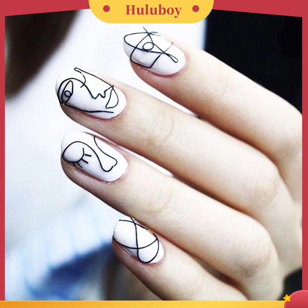 Huluboy Huluboy♡ Stiker Kuku Motif Print Hewan Untuk Dekorasi Manicure