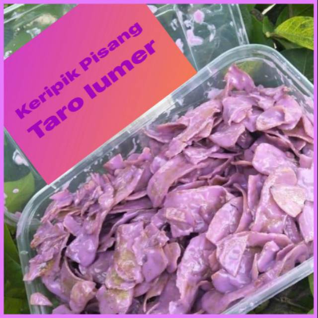 

Keripik Pisang LUMER TARO Gurih dan RENYAH Keripik LUMER 500ML