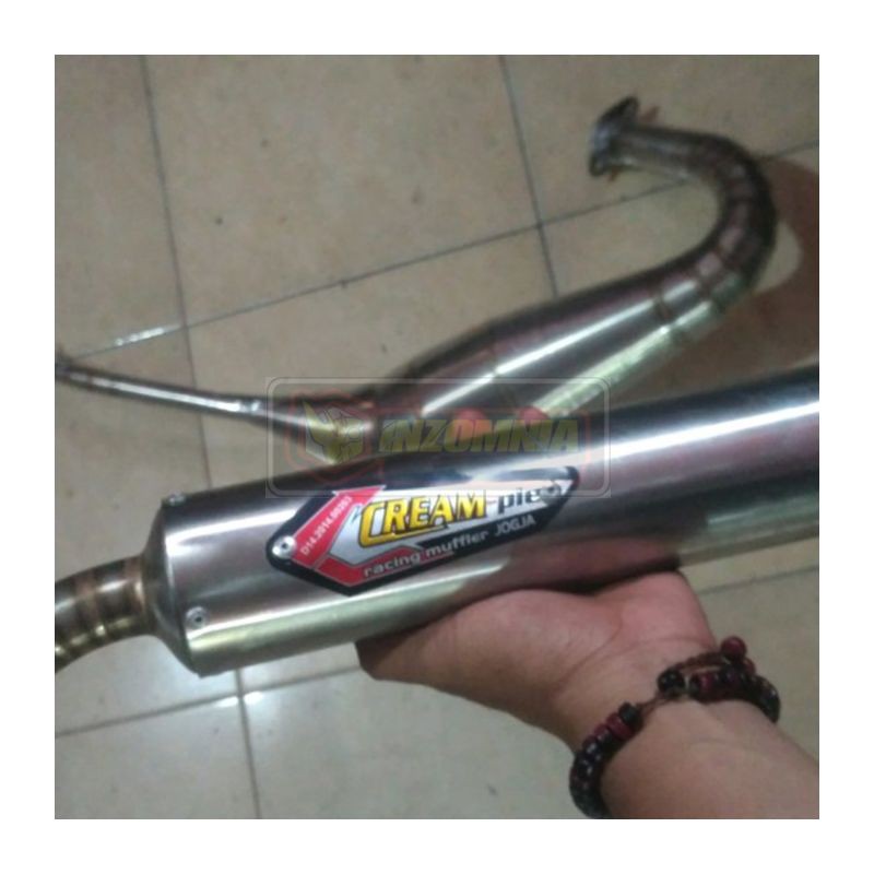 knalpot ninja 2 tak ninja r dan rr stenlis creampy fullset