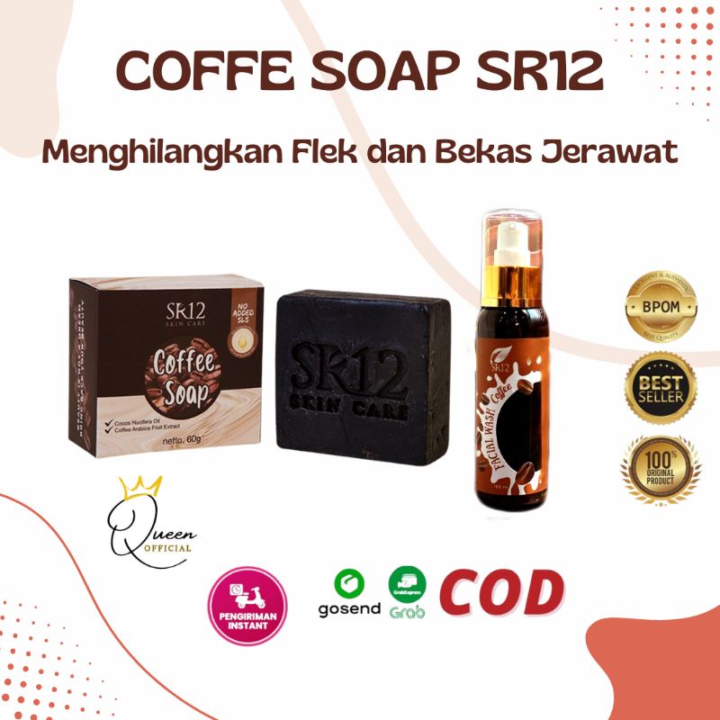 SABUN KOPI SR12 / COFFE SOAP SR12 / SABUN KOPI HERBAL TERLARIS..!!! COFFEE HERBAL SOAP SR12 BPOM / ANTI KUSAM / SABUN FLEK HITAM BPOM