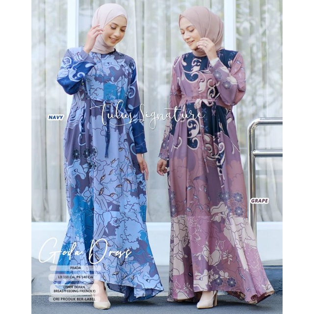 GEILA DRESS BY TULUS SIGNATURE (DRESS MOTIF) Dress muslimah