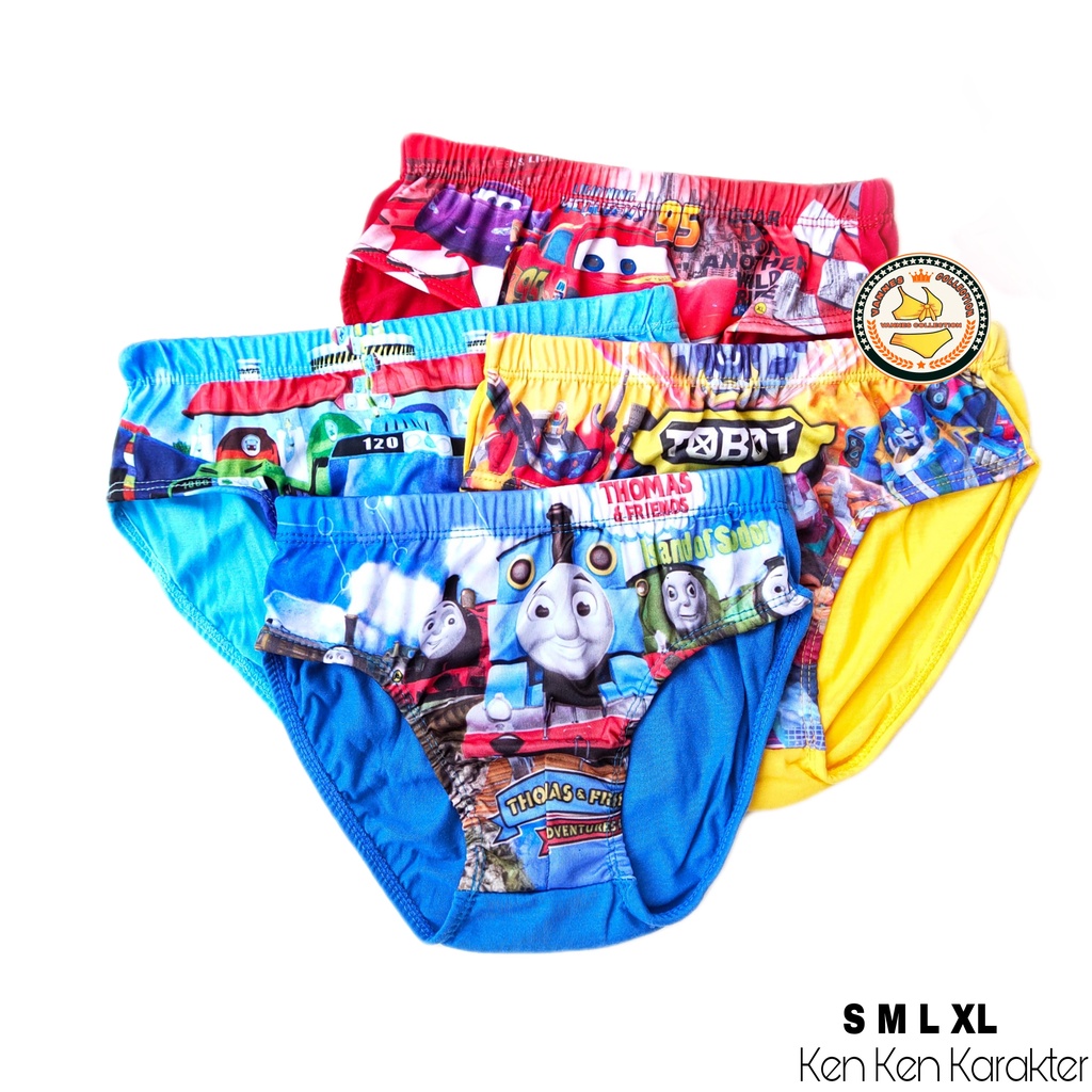 4 Pcs CD Anak Cowok/ Sempak Anak Cowok Katun S - XL/CD Anak Cowok