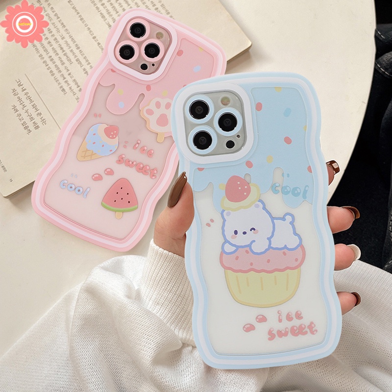 Casing Softcase TPU Redmi 10 9T 10A 9 9A 9C NFC Redmi Note 10 11 10s 9 8 11s 10 Pro Max Plus Motif Strawberry Bear