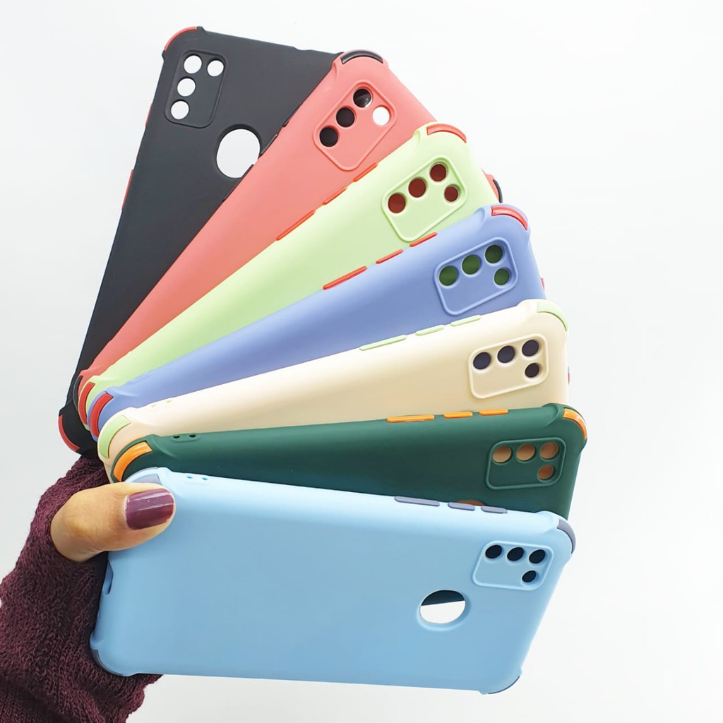 Samsung Galaxy M11 / A11 Softcase Candy Crack Macaron 2 Tone Plus Pelindung Camera