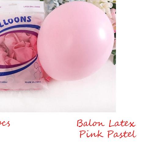 ➻ 10 Inch Balon Pastel Macaron Isi 100 Pcs - Pink ❁