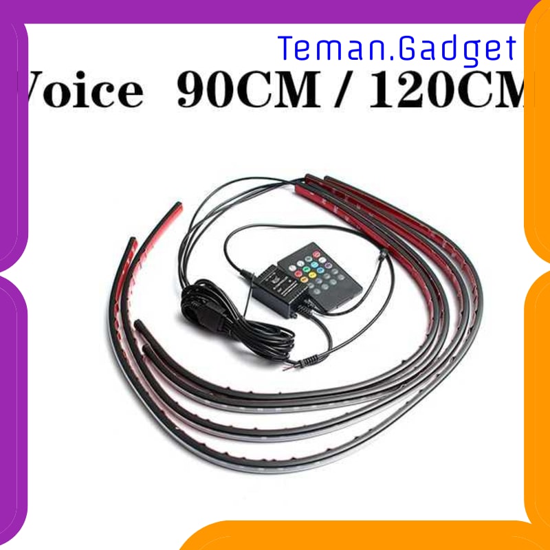 TG-DG269 JIAMEN LAMPU LED STRIP MOBIL RGB 90/120 CM 4PCS REMOTE CONTROLLER JIA4