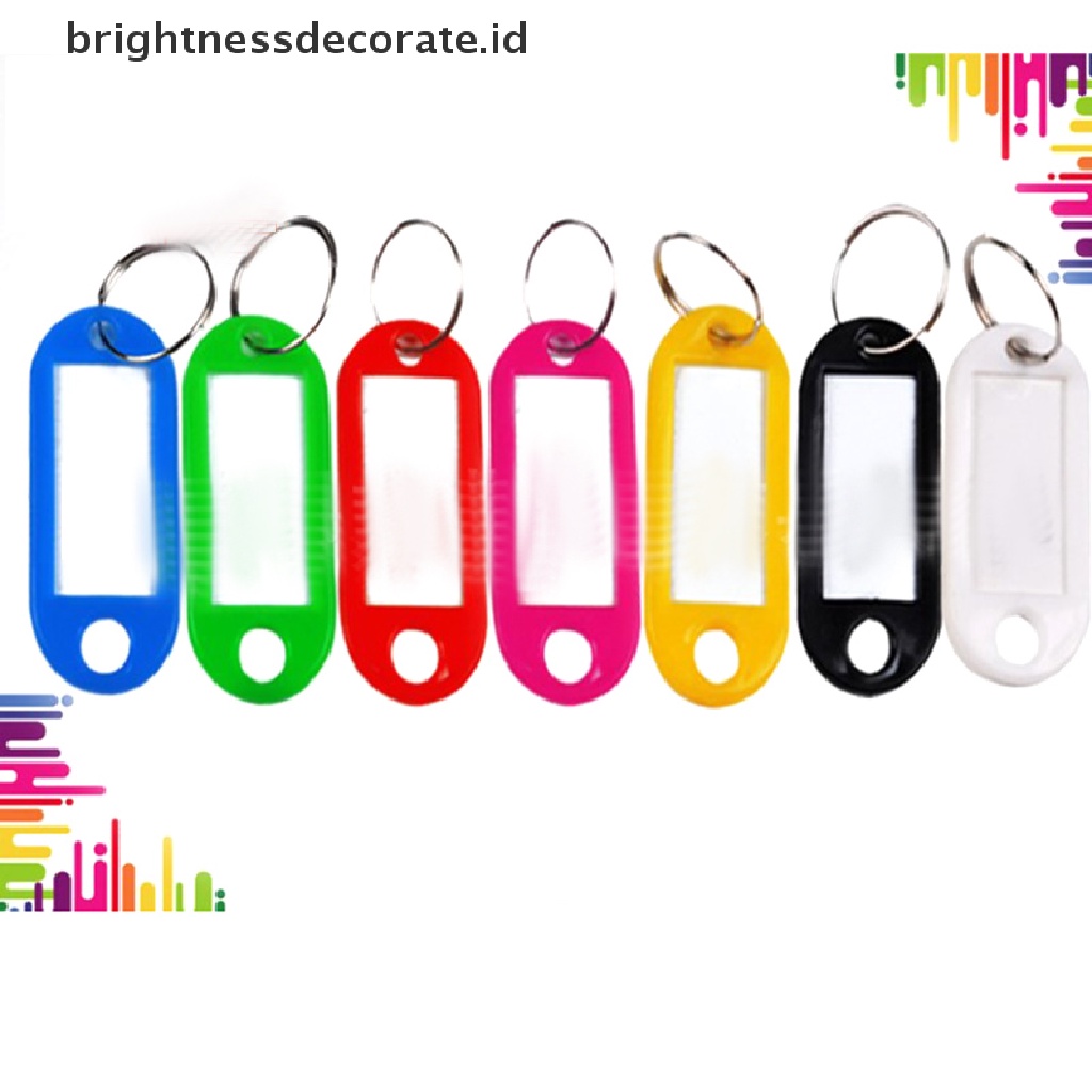 [birth] 50pcs Keychain Key ID Label Tags Luggage ID Tags Hotel Number Classification [ID]