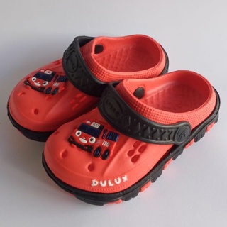 BB DULUX 202ED Sandal Baim Anak laki-laki Bergmabar karakter Lucu Sandal Anak Selop Tali belakang Motif Tayo