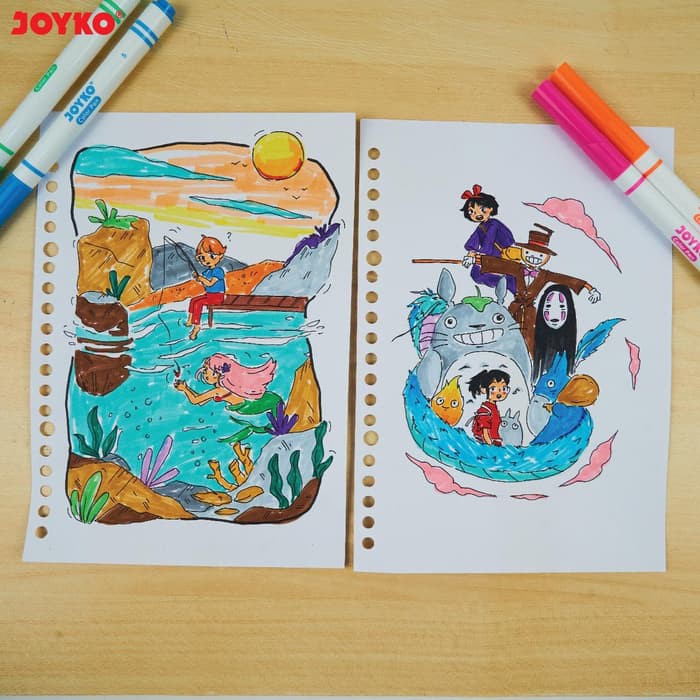 

Spidol Bisa Dicuci Joyko CLP-04 Washable Color Spidol 12 warna per set