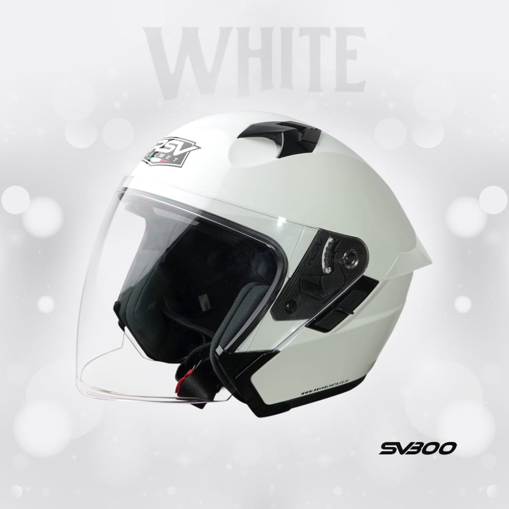 Helm Half Face RSV SV300 White Glossy