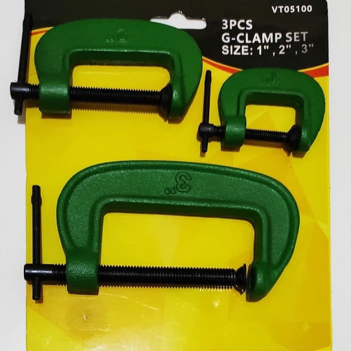 Catok C Set Mini Clamp 1-2-3 Inch Besi Penjepit Holder DIY