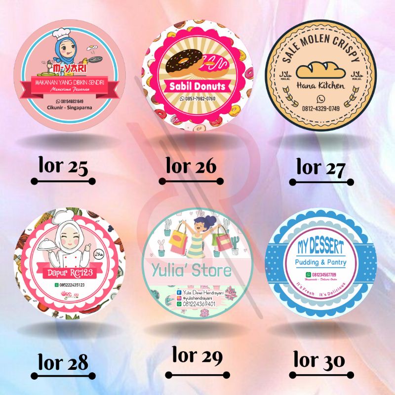 

Cetak Stiker Logo Produk Olshop Bulat Label Makanan Minuman Fashion Catering Termurah