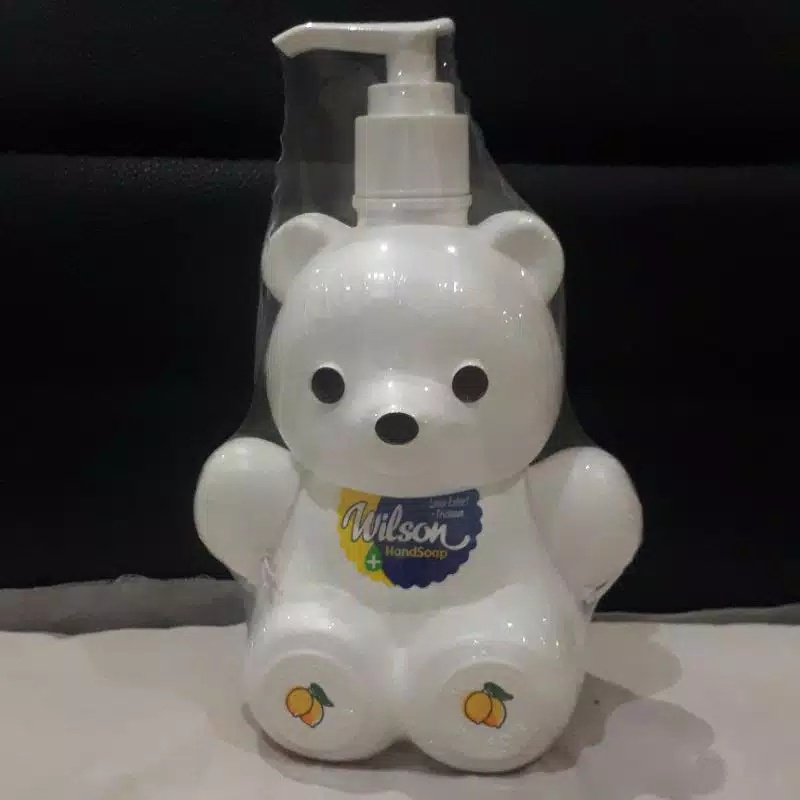 Wilson PUMP bear beruang isi sabun cuci tangan 400 ml free botol pump 5 varian dengan triclosan sebagai antibakteri souvenir nikah ulang tahun pesta baksos hampers botol sabun wedding