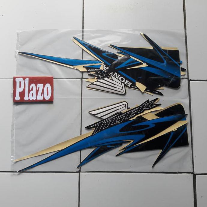 Best Seller Striping Stiker Motor Tiger Revo 2013 Hitam Biru