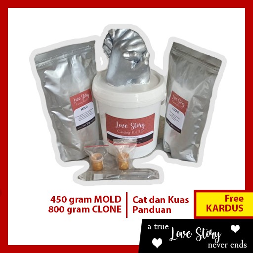 DIY Hand Casting Kit Couple - Love Story 3D