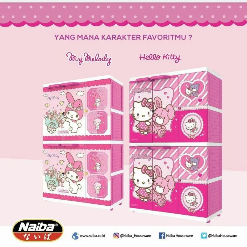 LEMARI PLASTIK 3 PINTU NAIBA