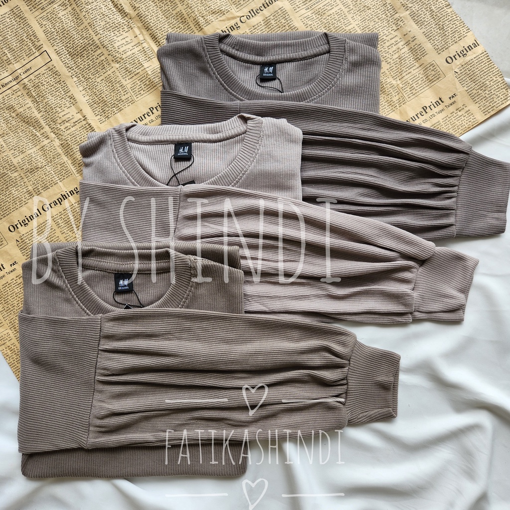 KAOS RIB PREMIUM TANGAN BALON / PUFFY BASIC TEE / RIB TURTLENECK PREMIUM