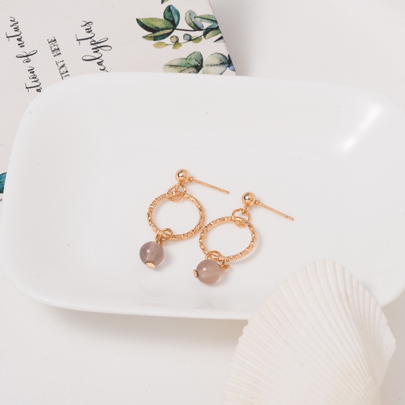 Anting Manik-Manik Kristal Imitasi Untuk Wanita