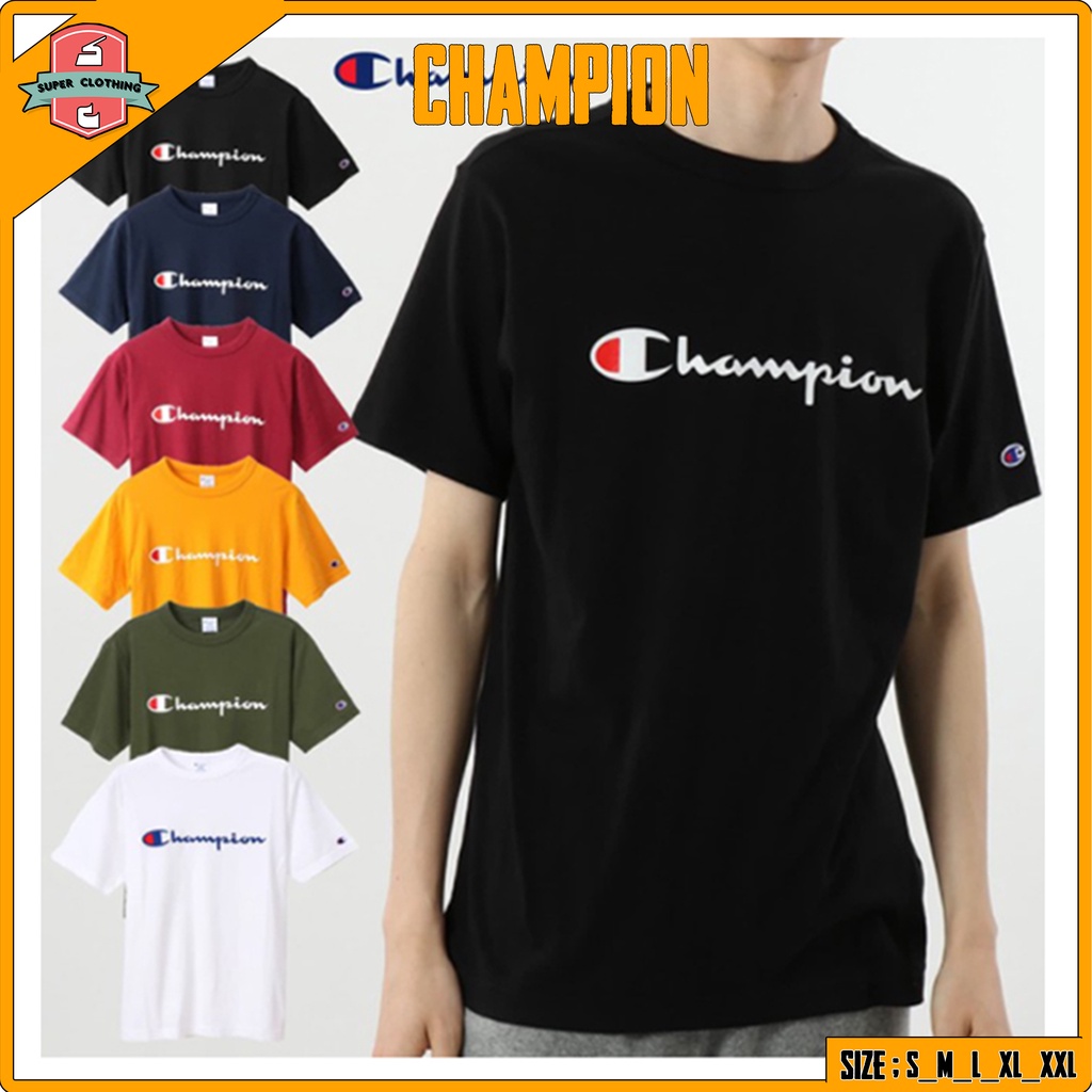 KAOS CHAMPION - T-SHIRT CHAMPION- KAOS DISTRO CHAMPI - KAOS KATUN CHAMPION - BAJU COMBED CHAMPION