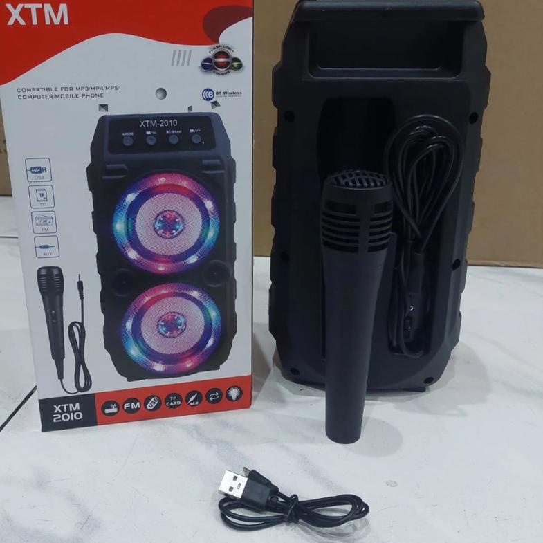 SPEAKER BLUETOOTH KARAOKE XTM-2010/SQRS-2009 LED BONUS MIC KARAOKE X-BASSS//SPEAKER X-BASS//SPEAKER 