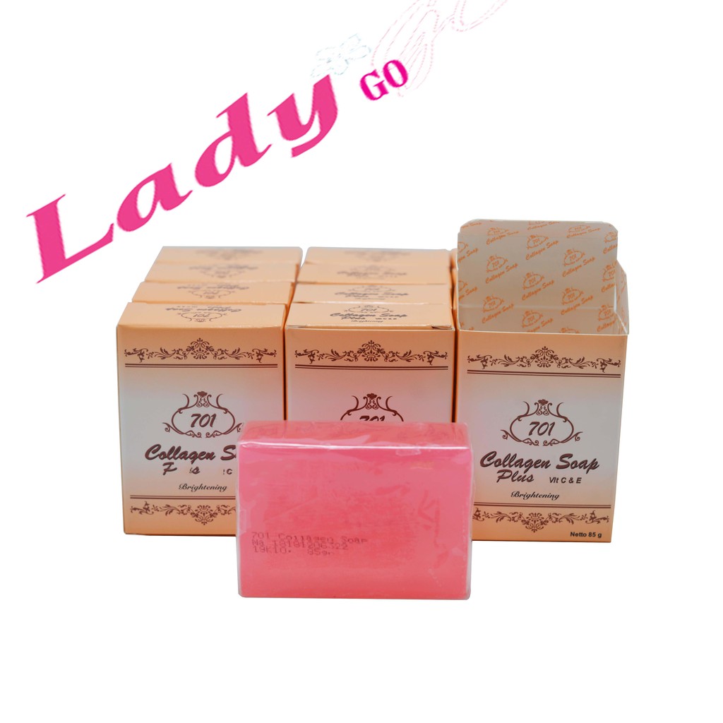 1 LUSIN - Collagen  Soap Plus Vit C &amp; E Brightening BPOM