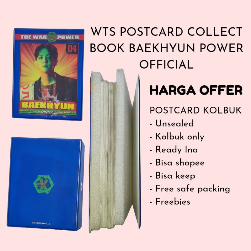 [ READY STOCK ] POSTCARD COLLECT BOOK BAEKHYUN POWER EXO OFFICIAL UNSEALED