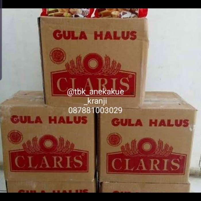 

Gula Halus cap Claris Merah 1 dus (250 gr x 16 pc) via Gojek