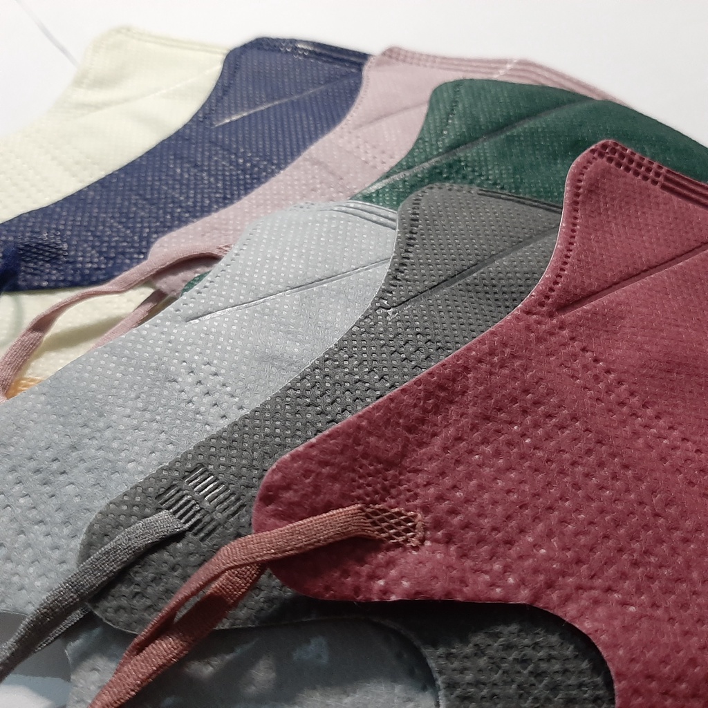 MASKER DUCKBILL isi 50 pcs garis warna warni box ukuran DEWASA 3PLY EARLOOP DISPOSABLE USE IZIN KEME