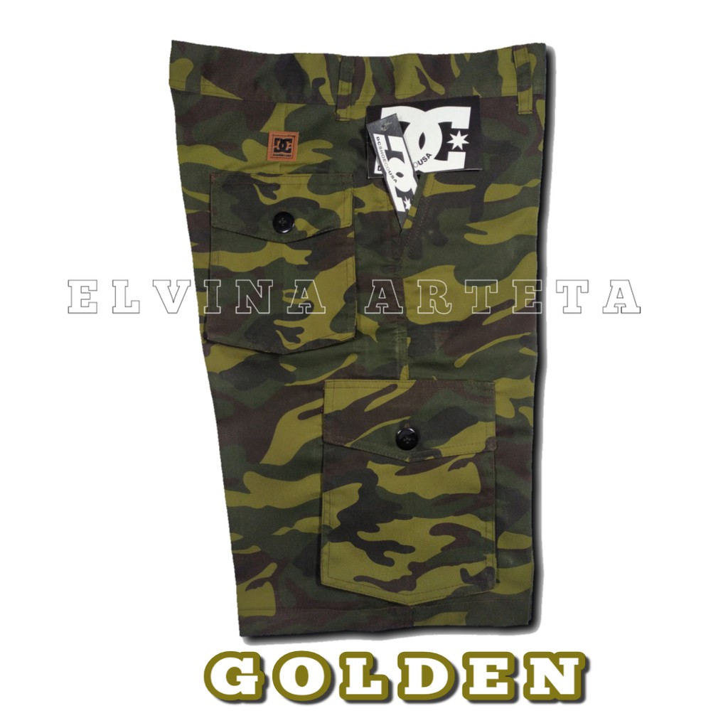 Celana Cargo Pendek Pria Surfing Distro Premium Army Loreng Size 27-38