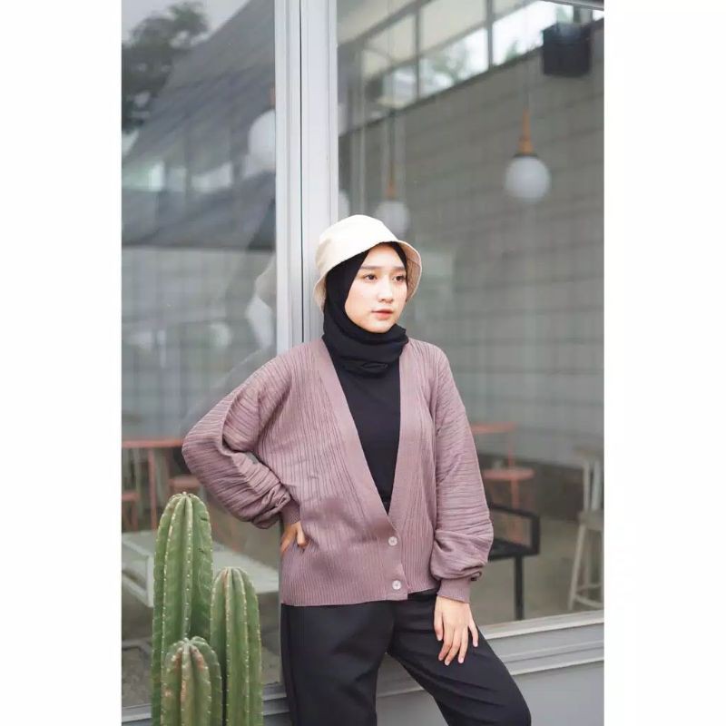 Crop cardy pakaian wanita fashion remaja kekinian