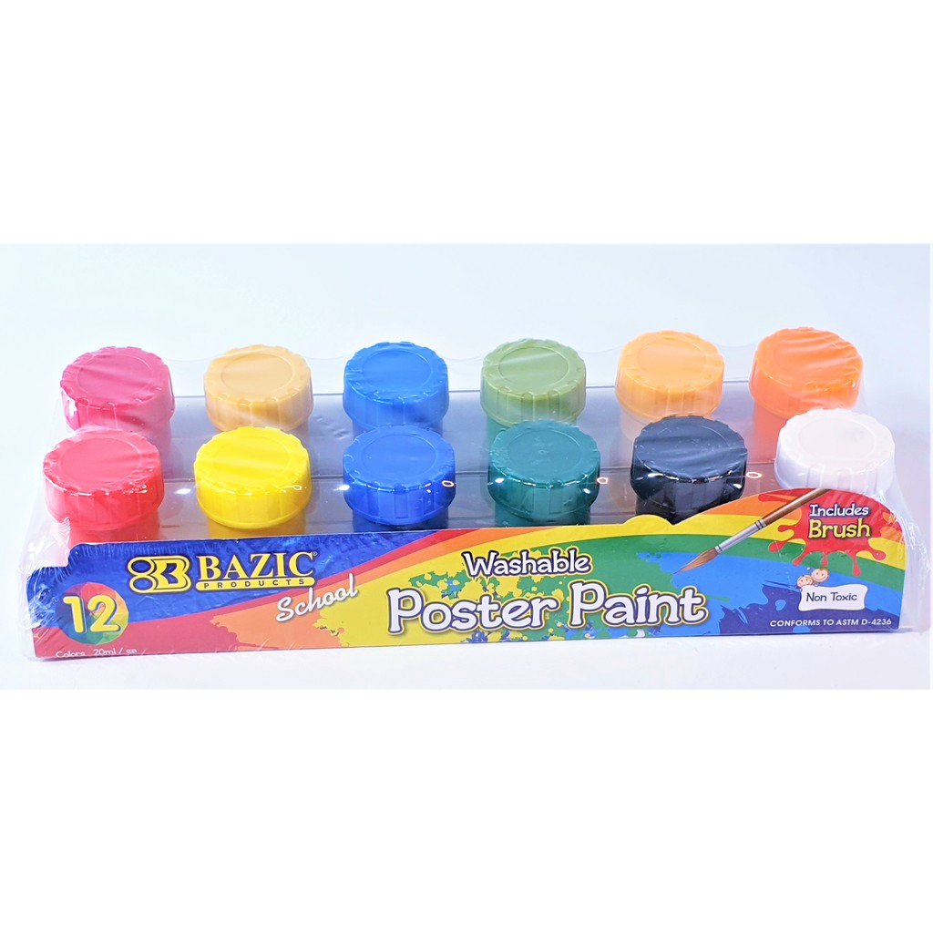 

CAT AIR POSTER 12 WARNA ( 20 ML ) POSTER PAINT WASHABLE NON TOXIC BONUS KUAS