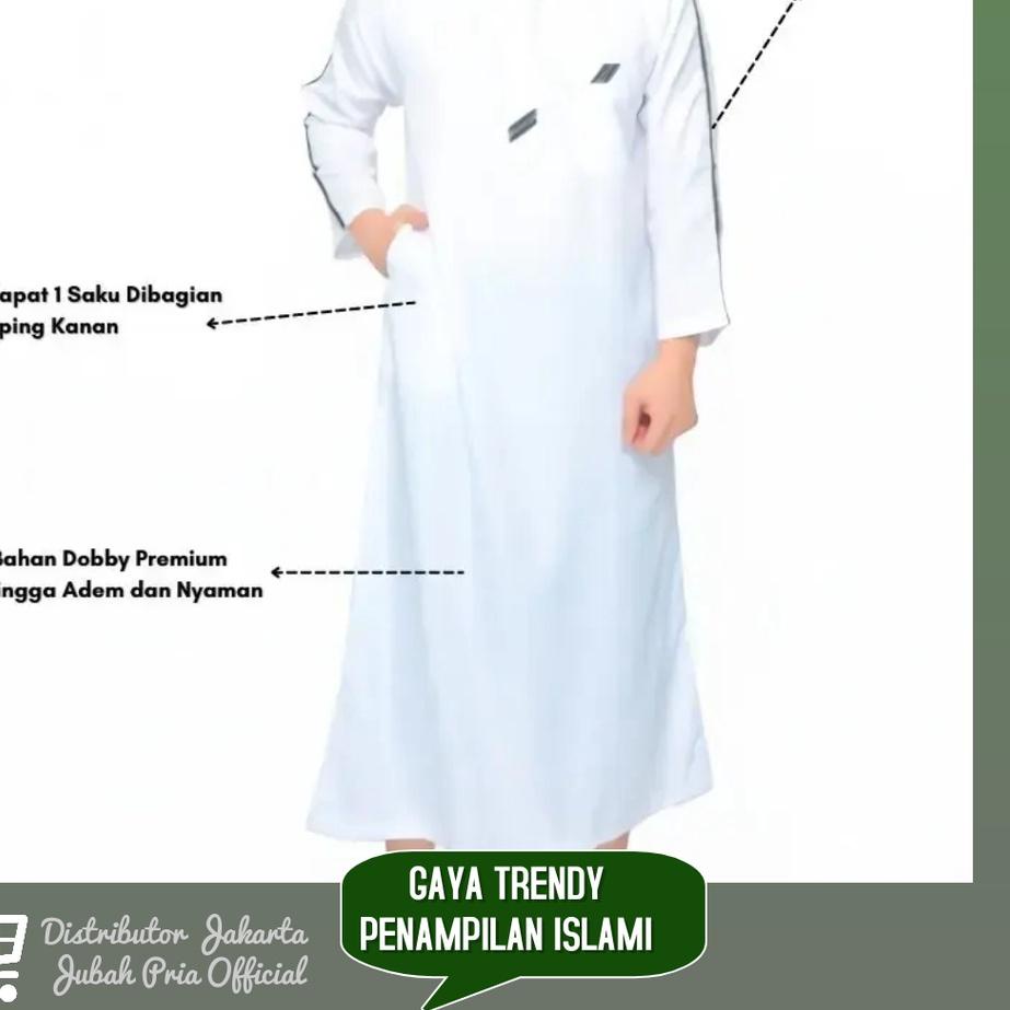 Big Sale Jubah Pria Gamis Pria Cowok Laki Laki Dewasa Lengan Panjang Al Haramain Baju Jubah Putih Pria Dewasa Lengan Pendek Hitam Habib Polos  2022-5