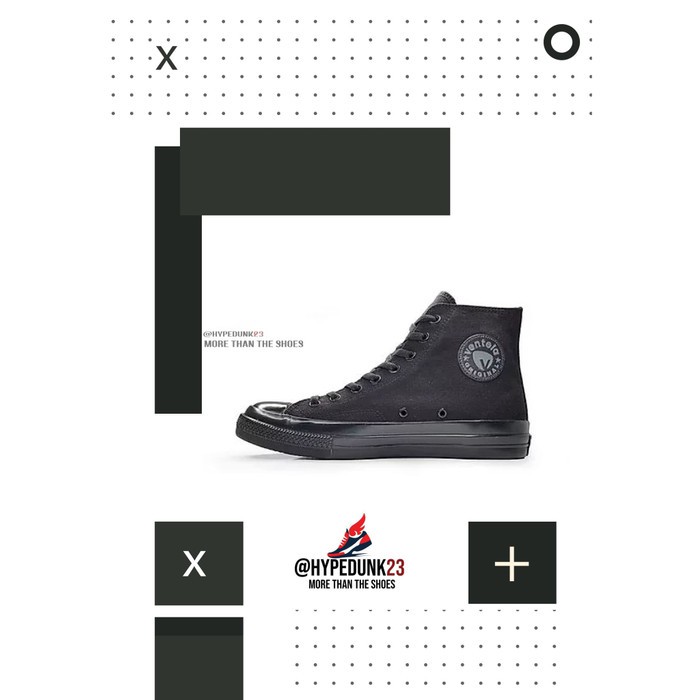 Langsung Order Sepatu Ventela 70s High Cut All Black (Full Hitam) - 39 Limited