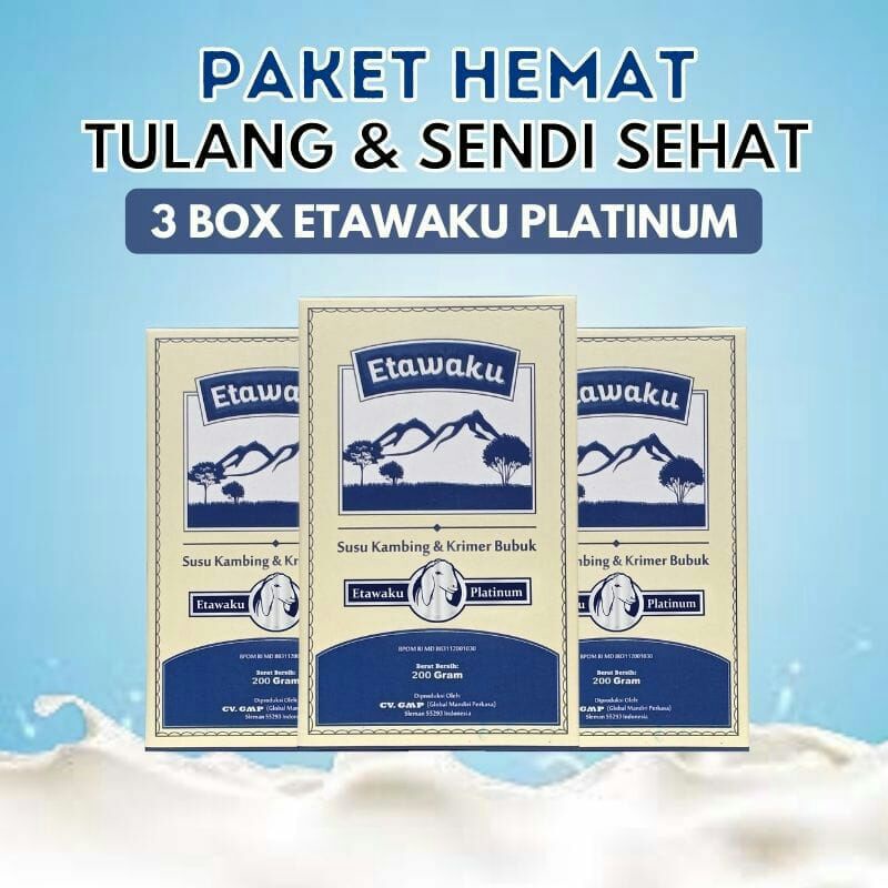 

Paket hemat 3 box Susu Etawaku Platinum Susu Kambing etawa kemasan 200 gram