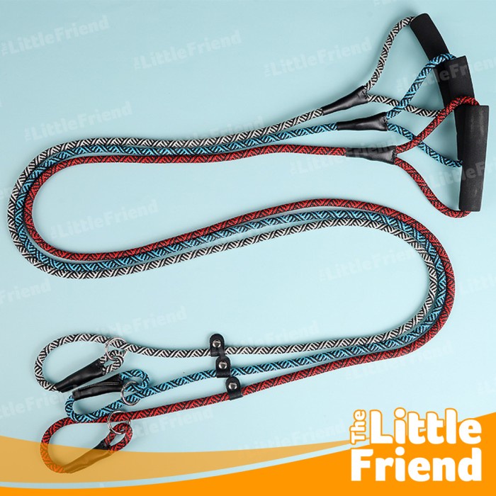 Tali Tuntun Slip Lead On Leash Anjing Bahan Nylon Braid Handle Genggam