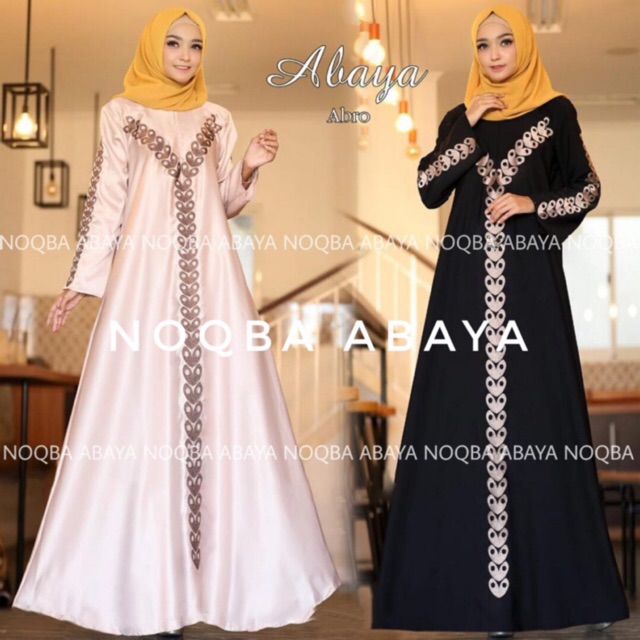 NOQBA Abaya Pesta Bordir Abro Gamis Syari  Shopee Indonesia NOQBA Abaya Pesta Bordir Abro Gamis Syari  Shopee Indonesia