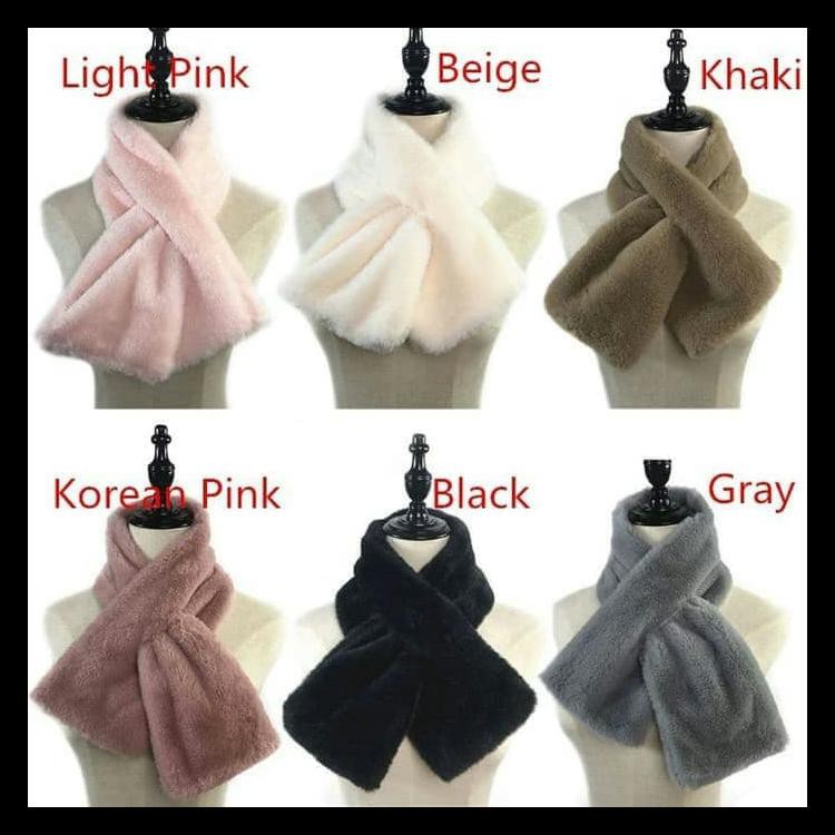 Syal Wanita Bulu Selembut Sutera Musim Dingin / Winter Scarf
