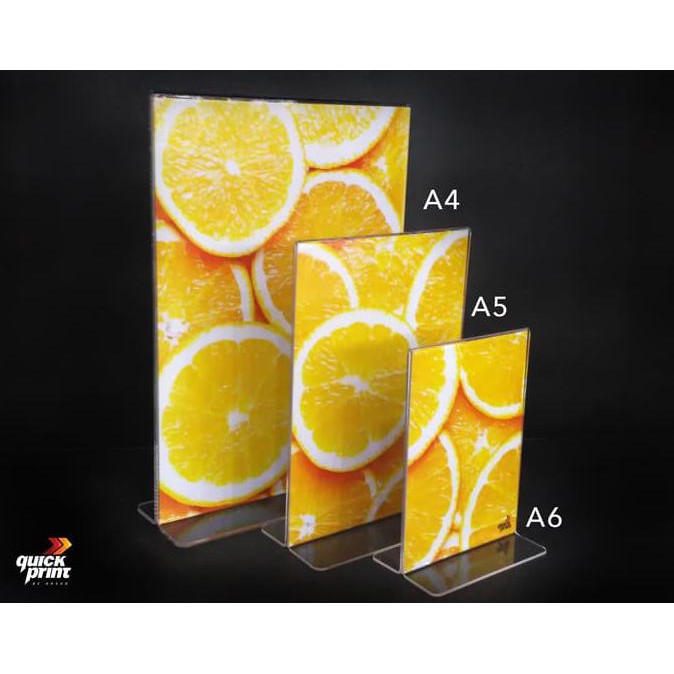 

Acrylic Tent Holder / Tempat Brosur Akrilik / Nomor Meja ukuran A5