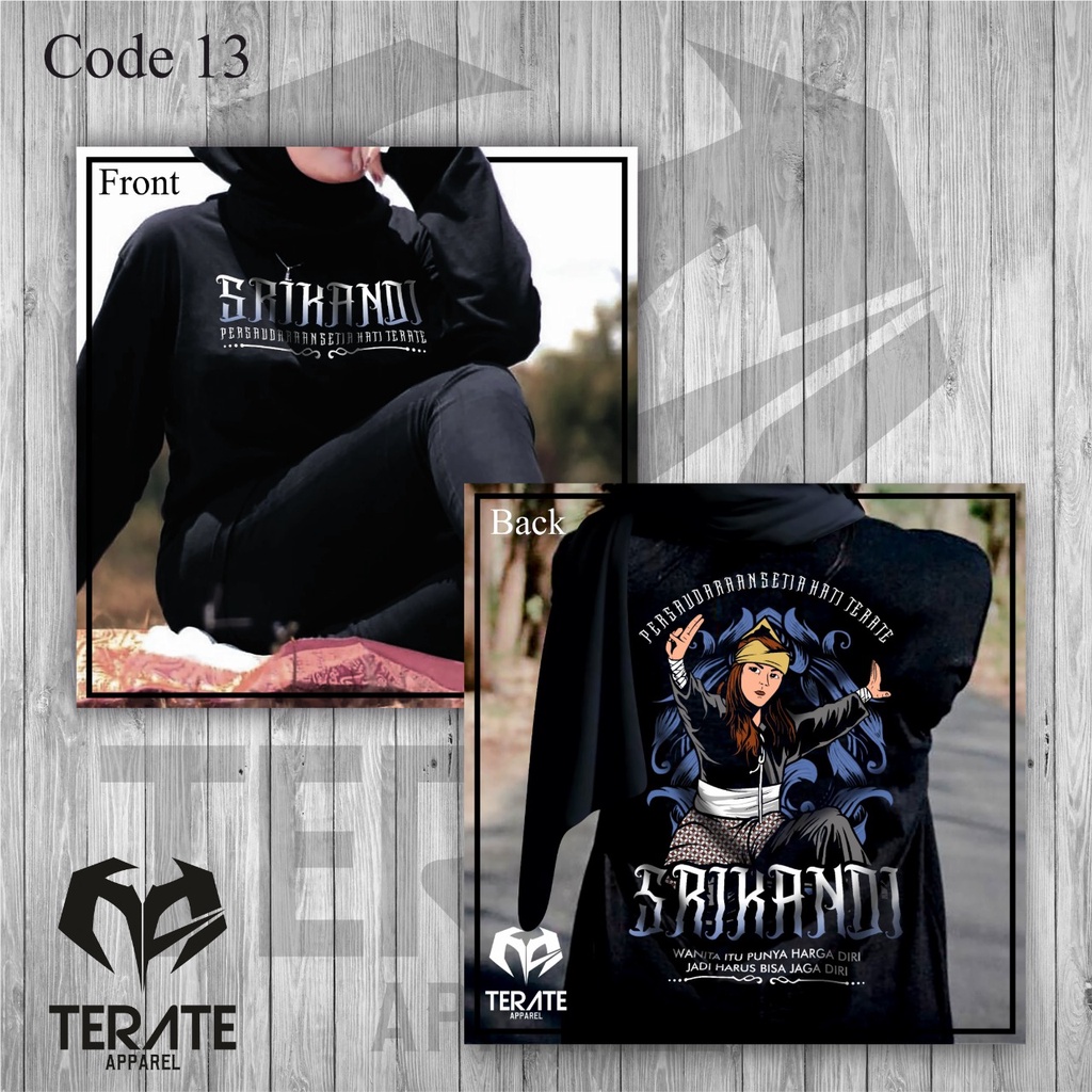 KAOS PSHT LENGAN PANJANG -KAOS SRIKANDI PSHT BORDIR-KAOS SRIKANDI TERATE-KAOS SH TERATE