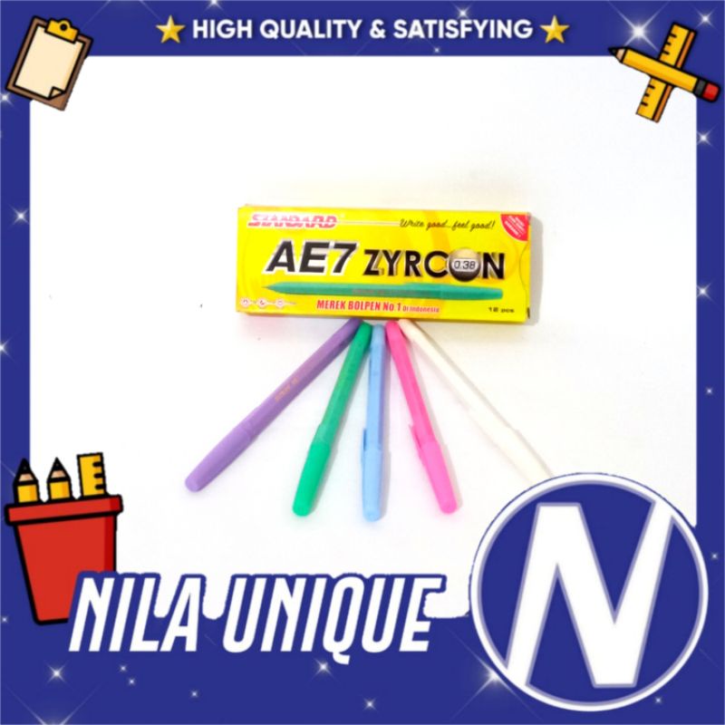 

BOLPOINT STANDARD / PULPEN STANDARD AE7 ZYRCON (HARGA SATUAN)